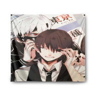 Onyourcases Tokyo Ghoul Black Eye New Custom Printed Silk Fabric Tapestry Indoor Room Wall Decor Art Hanging Home Decorative Wall Painting Brand Background Backdrop