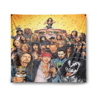 Onyourcases Axl Rose Ozzy Osbourne James Hetfield Gene Simmons All Rocker Custom Printed Silk Fabric Tapestry Indoor Room Wall Decor Art Hanging Home Decorative Wall Arts Painting Brand Background Backdrop