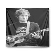 Onyourcases Ed Sheeran With Guitar Custom Printed Silk Fabric Tapestry Indoor Room Wall Decor Art Hanging Home Decorative Wall Arts Painting Brand Background Backdrop