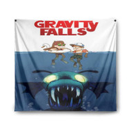 Onyourcases Gravity Falls as Jaws Custom Printed Silk Fabric Tapestry Indoor Room Wall Decor Art Hanging Home Decorative Wall Arts Painting Brand Background Backdrop