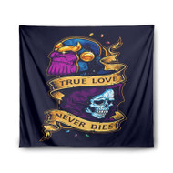 Onyourcases Lady Death And Thanos True Love Custom Printed Silk Fabric Tapestry Indoor Room Wall Decor Art Hanging Home Decorative Wall Arts Painting Brand Background Backdrop