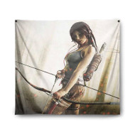 Onyourcases Lara Croft 4 Custom Printed Silk Fabric Tapestry Indoor Room Wall Decor Art Hanging Home Decorative Wall Arts Painting Brand Background Backdrop