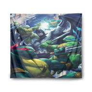 Onyourcases Teenage Mutant Ninja Turtles With Batman Custom Printed Silk Fabric Tapestry Indoor Room Wall Decor Art Hanging Home Decorative Wall Arts Painting Brand Background Backdrop