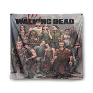 Onyourcases The Walking Dead All Characters With Zombie Custom Printed Silk Fabric Tapestry Indoor Room Wall Decor Art Hanging Home Decorative Wall Arts Painting Brand Background Backdrop