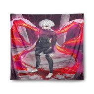 Onyourcases Tokyo Ghoul Kaneki Ken Angry Custom Printed Silk Fabric Tapestry Indoor Room Wall Decor Art Hanging Home Decorative Wall Arts Painting Brand Background Backdrop