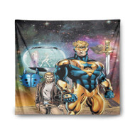 Onyourcases Booster Gold DC Comics Custom Printed Silk Fabric Tapestry Indoor Room Wall Decor Art Hanging Home Decorative Wall Painting Arts Brand Background Backdrop