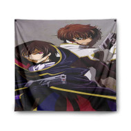 Onyourcases Code Geass Lelouch Lamperouge and Suzaku Kururugi Custom Printed Silk Fabric Tapestry Indoor Room Wall Decor Art Hanging Home Decorative Wall Painting Arts Brand Background Backdrop