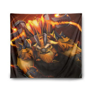 Onyourcases Dota 2 Earthshaker Custom Printed Silk Fabric Tapestry Indoor Room Wall Decor Art Hanging Home Decorative Wall Painting Arts Brand Background Backdrop