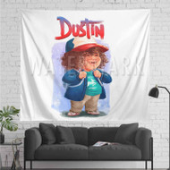 Onyourcases Dustin 81 Stranger 99 Things Custom Printed Silk Fabric Tapestry Indoor Room Wall Decor Art Hanging Home Decorative Wall Painting Arts Brand Background Backdrop