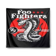 Onyourcases Foo Fighters Cobra Custom Printed Silk Fabric Tapestry Indoor Room Wall Decor Art Hanging Home Decorative Wall Painting Arts Brand Background Backdrop