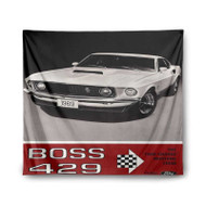 Onyourcases Ford Mustang Boss 429 Custom Printed Silk Fabric Tapestry Indoor Room Wall Decor Art Hanging Home Decorative Wall Painting Arts Brand Background Backdrop