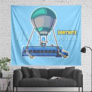 Onyourcases Fortnite Battle Bus Custom Printed Silk Fabric Tapestry Indoor Room Wall Decor Art Hanging Home Decorative Wall Painting Arts Brand Background Backdrop