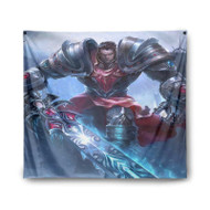 Onyourcases Garen League of Legends Custom Printed Silk Fabric Tapestry Indoor Room Wall Decor Art Hanging Home Decorative Wall Painting Arts Brand Background Backdrop