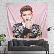 Onyourcases Kris Wu EXO Custom Printed Silk Fabric Tapestry Indoor Room Wall Decor Art Hanging Home Decorative Wall Painting Arts Brand Background Backdrop