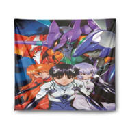 Onyourcases Neon Genesis Evangelion Asuka Langley Soryu Rei Ayanami Shinji I Custom Printed Silk Fabric Tapestry Indoor Room Wall Decor Art Hanging Home Decorative Wall Painting Arts Brand Background Backdrop