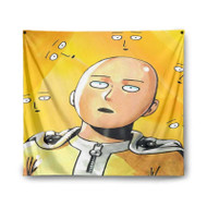 Onyourcases One Punch Man Yellow Custom Printed Silk Fabric Tapestry Indoor Room Wall Decor Art Hanging Home Decorative Wall Painting Arts Brand Background Backdrop