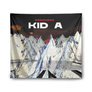 Onyourcases Radiohead Kid A Custom Printed Silk Fabric Tapestry Indoor Room Wall Decor Art Hanging Home Decorative Wall Painting Arts Brand Background Backdrop