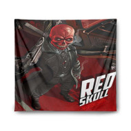 Onyourcases Red Skull Marvel Custom Printed Silk Fabric Tapestry Indoor Room Wall Decor Art Hanging Home Decorative Wall Painting Arts Brand Background Backdrop