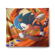 Onyourcases Sonic the Hedgehog Great Custom Printed Silk Fabric Tapestry Indoor Room Wall Decor Art Hanging Home Decorative Wall Painting Arts Brand Background Backdrop