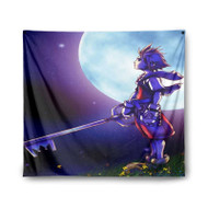 Onyourcases Sora Kingdom Hearts and Moon Custom Printed Silk Fabric Tapestry Indoor Room Wall Decor Art Hanging Home Decorative Wall Painting Arts Brand Background Backdrop