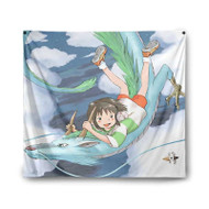 Onyourcases Spirited Away Art Great Custom Printed Silk Fabric Tapestry Indoor Room Wall Decor Art Hanging Home Decorative Wall Painting Arts Brand Background Backdrop