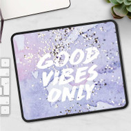 Onyourcases Good Vibes Only Custom Mouse Pad Personalized Gaming Mouse Pad Desk Mat Premium Non Slip Gaming Mouse Best Keyboard Pad Razer Anime RGB Logitech Glorious Hyperx Mouse Pads