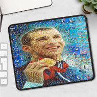 Onyourcases Michael Phelps Collage Custom Mouse Pad Personalized Gaming Mouse Pad Desk Mat Premium Non Slip Gaming Mouse Best Keyboard Pad Razer Anime RGB Logitech Glorious Hyperx Mouse Pads