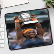 Onyourcases Serena Williams Champion Custom Mouse Pad Personalized Gaming Mouse Pad Desk Mat Premium Non Slip Gaming Mouse Best Keyboard Pad Razer Anime RGB Logitech Glorious Hyperx Mouse Pads