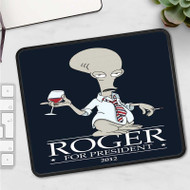 Onyourcases American Dad Roger for President Custom Mouse Pad Personalized Gaming Mouse Pad Desk Mat Premium Non Slip Gaming Mouse Keyboard Pad Razer Best Anime RGB Logitech Glorious Hyperx Mouse Pads