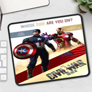 Onyourcases Civil War Captain America Who Side Are You On Custom Mouse Pad Personalized Gaming Mouse Pad Desk Mat Premium Non Slip Gaming Mouse Keyboard Pad Razer Best Anime RGB Logitech Glorious Hyperx Mouse Pads