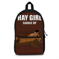 Onyourcases Bojack Horseman Hay Girl Custom Backpack Polyester Unisex Personalized Waterproof Travel Bag School Bag Work Bag Laptop Lunch Office Book Fabric Backpack