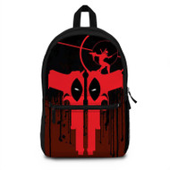 Onyourcases Deadpool Guns Custom Backpack Polyester Unisex Personalized Waterproof Travel Bag School Bag Work Bag Laptop Lunch Office Book Fabric Backpack