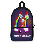 Onyourcases Double Rainbow Gravity Falls Custom Backpack Polyester Unisex Personalized Waterproof Travel Bag School Bag Work Bag Laptop Lunch Office Book Fabric Backpack