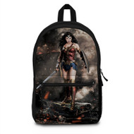 Onyourcases Gal Gadot as Wonder Woman Custom Backpack Polyester Unisex Personalized Waterproof Travel Bag School Bag Work Bag Laptop Lunch Office Book Fabric Backpack