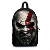 Onyourcases Kratos God of War Custom Backpack Polyester Unisex Personalized Waterproof Travel Bag School Bag Work Bag Laptop Lunch Office Book Fabric Backpack