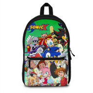 Onyourcases Sonic X Custom Backpack Polyester Unisex Personalized Waterproof Travel Bag School Bag Work Bag Laptop Lunch Office Book Fabric Backpack