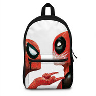 Onyourcases Spiderman Deadpool Custom Backpack Polyester Unisex Personalized Waterproof Travel Bag School Bag Work Bag Laptop Lunch Office Book Fabric Backpack