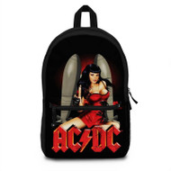 Onyourcases ACDC Sexy Girl Custom Backpack Polyester Unisex New Personalized Waterproof Travel Bag School Bag Work Bag Laptop Lunch Office Book Fabric Backpack