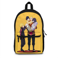 Onyourcases Naruto and Hinata s Family Custom Backpack Polyester Unisex New Personalized Waterproof Travel Bag School Bag Work Bag Laptop Lunch Office Book Fabric Backpack