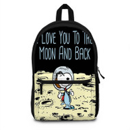 Onyourcases Snoopy Love Moon Custom Backpack Polyester Unisex New Personalized Waterproof Travel Bag School Bag Work Bag Laptop Lunch Office Book Fabric Backpack