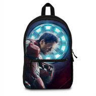 Onyourcases Tony Stark Iron Man Marvel Custom Backpack Polyester Unisex New Personalized Waterproof Travel Bag School Bag Work Bag Laptop Lunch Office Book Fabric Backpack