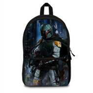 Onyourcases Boba Fett Star Wars Products Custom Backpack Polyester Unisex Best Personalized Waterproof Travel Bag School Bag Work Bag Laptop Lunch Office Book Awesome Fabric Backpack