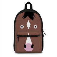 Onyourcases Bo Jack Horseman Face Art Custom Backpack Polyester Unisex Best Personalized Waterproof Travel Bag School Bag Work Bag Laptop Lunch Office Book Awesome Fabric Backpack