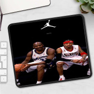 Onyourcases Allen Iverson Michael Jordan Custom Mouse Pad Personalized Gaming Mouse Pad Desk Mat Premium Non Slip Gaming Mouse Keyboard Pad Razer Best Anime RGB Logitech Glorious Hyperx Mouse Pads