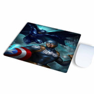 Onyourcases Batman vs Captain America Custom Mouse Pad Personalized Gaming Mouse Pad Brand Desk Mat Top Premium Non Slip Gaming Mouse Keyboard Pad Razer Best Anime RGB Logitech Glorious Hyperx Mouse Pads