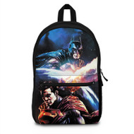 Onyourcases Classic Batman and Superman Custom Backpack Unisex Personalized Waterproof Awesome Nice Travel Bag Top Brand School Bag Work Bag Laptop Lunch Office Book Fabric Backpack