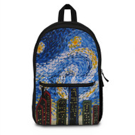 Onyourcases Starry Night Houston City Custom Backpack Unisex Personalized Waterproof Awesome Nice Travel Bag Top Brand School Bag Work Bag Laptop Lunch Office Book Fabric Backpack