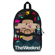 Onyourcases The Weeknd Art Custom Backpack Unisex Personalized Waterproof Awesome Nice Travel Bag Top Brand School Bag Work Bag Laptop Lunch Office Book Fabric Backpack