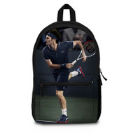 Onyourcases Roger Federer Tennis Art Custom Backpack Unisex Personalized Waterproof Top Brand Awesome Nice Travel Bag School Bag Work Bag Laptop Lunch Office Book Fabric Backpack