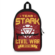 Onyourcases Team Stark Civil War Marvel Custom Backpack Unisex Personalized Waterproof Top Awesome Nice Travel Bag School Bag Work Bag Laptop Lunch Office Book Fabric Brand Backpack